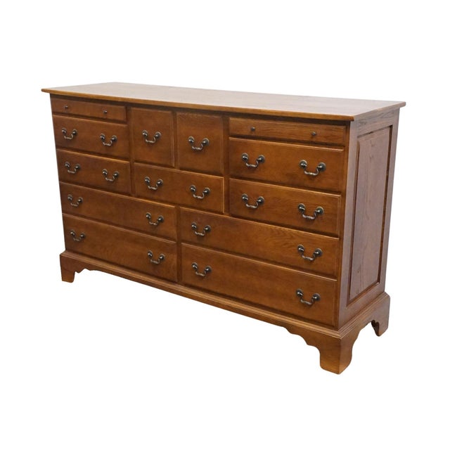 KELLER FURNITURE Solid Cherry Early American Colonial Revival 64" Eleven Drawer Dresser 2690 39.5" High 64" Wide 19" Deep...
