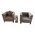 Brigette Romanek for Mitchell Gold + Bob Williams Art Deco Modern Lucy Armchairs (Pair) For Sale
