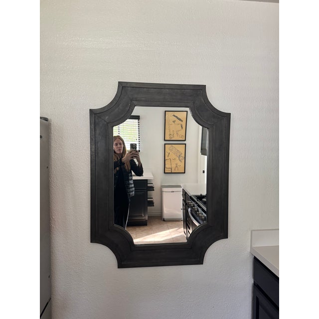 Contemporary Large Clipped Corner Zinc Ta Lorton Vincent Mirror For Sale - Image 3 of 9