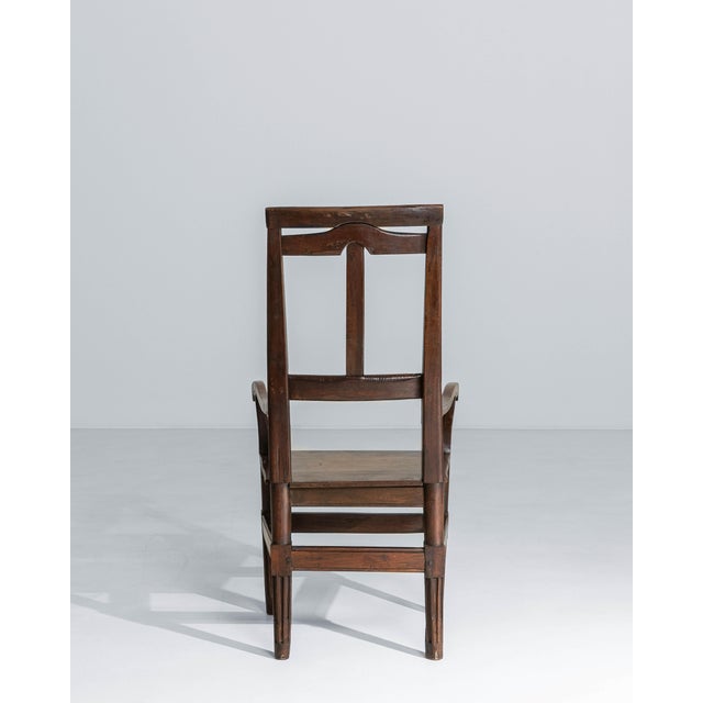 19th Century French Neoclassical Walnut Armchair For Sale - Image 18 of 18