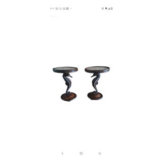 Vintage Boracay Seahorse Tables With Capiz Shell Tops For Sale