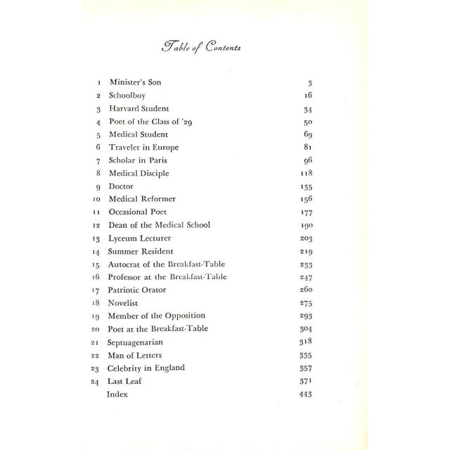 1940s "Amiable Autocrat: A Biography of Dr. Oliver Wendell Holmes" 1947 Tilton, Eleanor M. For Sale - Image 5 of 12