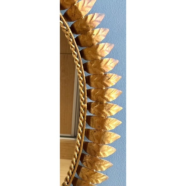 Big Sun Mirror in Wrought Iron, Italy, 1950s For Sale - Image 5 of 6