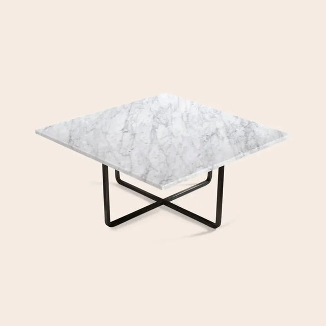 Black Marquina Marble and Black Steel Medium Ninety Table by OxDenmarq For Sale - Image 4 of 7