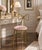 Hollywood Modern Style Bow Back Gold Metal Pink Velvet Vanity Chair For Sale - Image 4 of 4