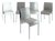 Postmodern Sculptural Dining Chairs in Aluminium and Steel Belgium 1980s/90s, Set of 5 For Sale