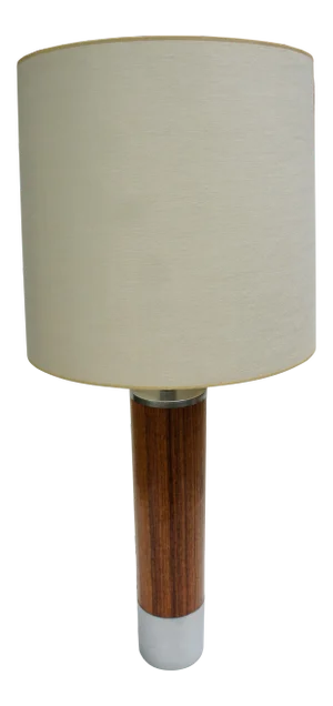 1970s Mod Lightolier Column Table Lamp