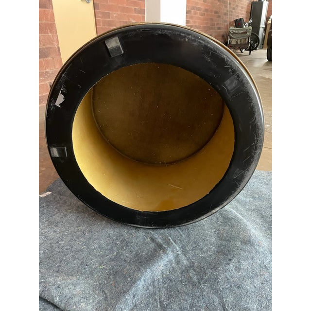 Pair of 1970s 70s Space Age Fiberglass Round Drum Side Tables Coffee Table a Pair For Sale - Image 10 of 11