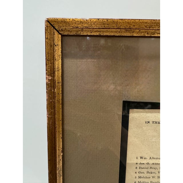 Mid 19th Century 1840 Philadelphia District Court Juror List Antique Broadside Framed For Sale - Image 5 of 7