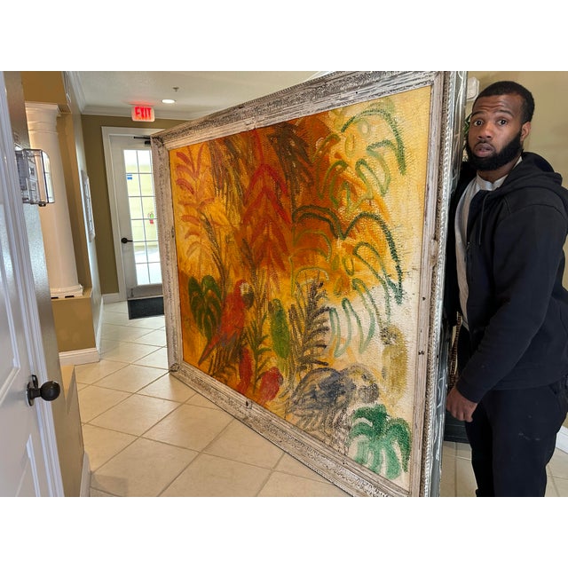Hunt Slonem Painting of Macaws and Heliconias For Sale - Image 10 of 12