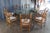 Wood McGuire Mid Century Modern Octagonal Bamboo Dining Table & 8 Target Back Chairs For Sale - Image 7 of 18