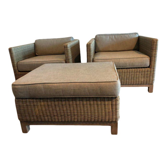 Restoration Hardware Malibu Outdoor Lounge Set 3 Pieces Chairish