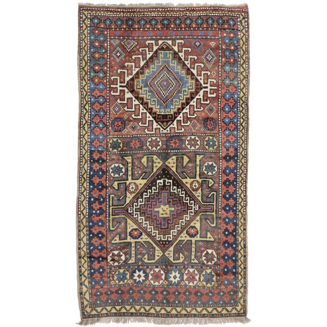 Antique Azerbaijan Rug - 05'00 X 09'03 For Sale - Image 9 of 9