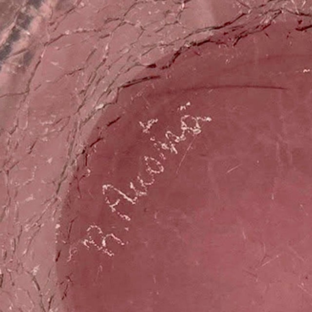 1960s Renato Anatra Murano Ghiacciato Art Glass Catchall/Ashtray, Signed For Sale - Image 11 of 13