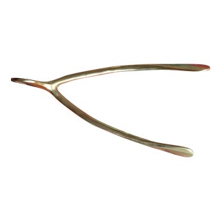 Vintage Brass Wishbone For Sale
