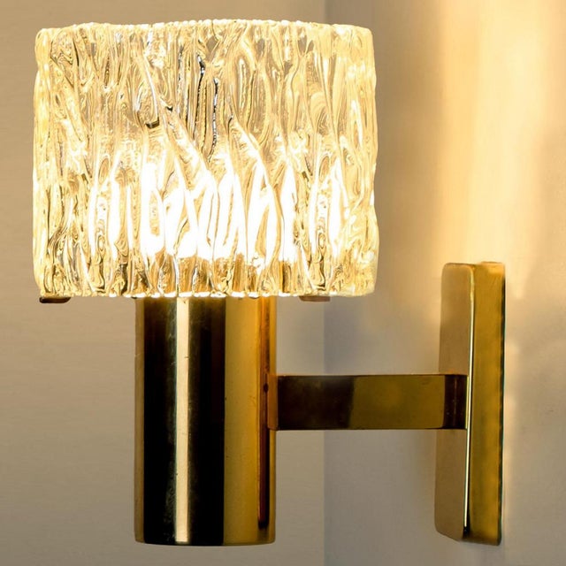 Vintage Glass Torch Wall Sconces by Fagerlund for Orrefors, 1960s, Set of 2 For Sale - Image 12 of 18