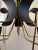 Vintage Italian 5-Light Black Metal & Brass Chandelier For Sale - Image 9 of 13
