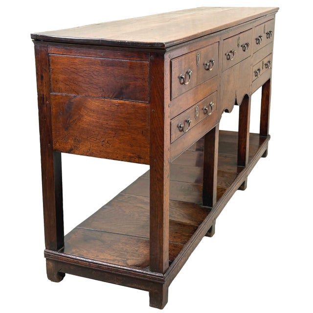 Georgian Oak Potboard Dresser Base, 1760 For Sale - Image 6 of 13