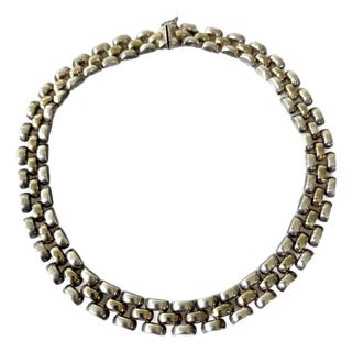 Vintage Sterling Silver Necklace Made in Italy For Sale