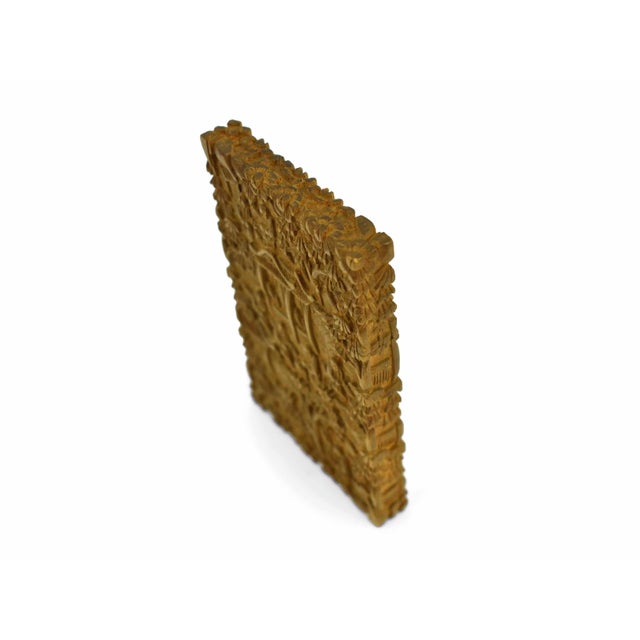 19th Century Antique 19th Century Hand Carved Chinese Intricate Canton Wooden Card Case For Sale - Image 5 of 10