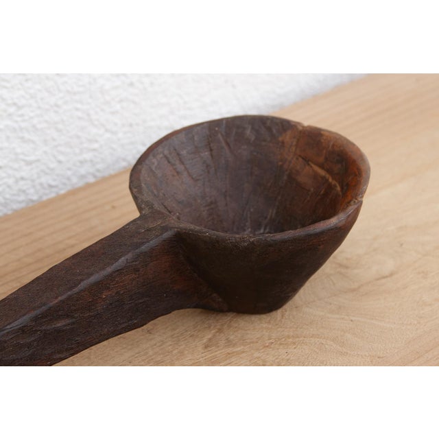 Rustic Diamond Shape Handle Primitive Spoon For Sale - Image 3 of 8