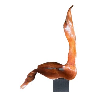 Andrianna Shamaris Mahogany Wood Sculptural Chair or Art Piece For Sale