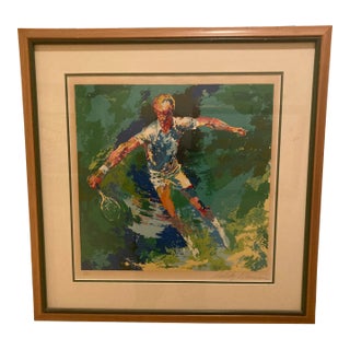 Framed Leroy Neiman Signed and Numbered Lithograph of Stan Smith For Sale