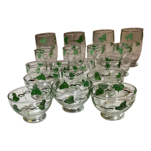 Vintage Libby Glass and Sherbet Set- 18 Piece Collection