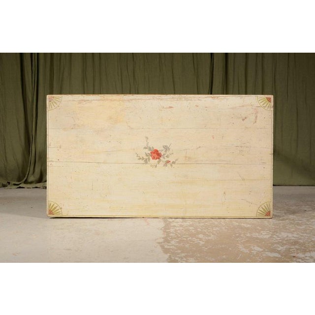 Ivory Early Victorian Painted Pine Side Table, 1840s For Sale - Image 8 of 10