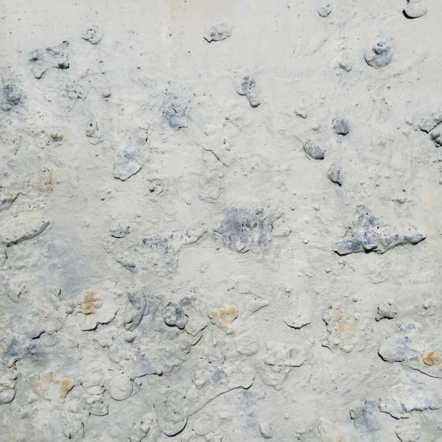 24" X 28" - 'California Summer Morning' - Natural Palette Abstract Minimalist Relief Seascape / Seaside / Marine Oil Painting by Diane Grant For Sale - Image 6 of 9
