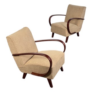 Vintage Art Deco Type C Chairs by Jindrich Halabala, 1930s, Set of 2 For Sale