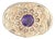 Vintage Richard Klein 0.40ct Amethyst Pearl Flower Slide Charm 14k Yellow Gold For Sale