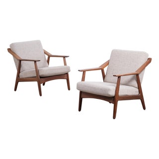 Teak Lounge Chairs by H. Brockmann-Petersen for Randers Møbelfabrik, 1960s, Set of 2 For Sale