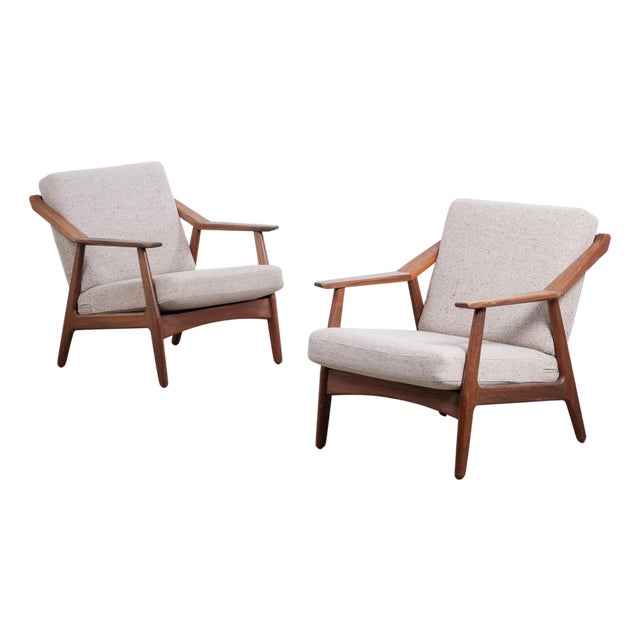 Teak Lounge Chairs by H. Brockmann-Petersen for Randers Møbelfabrik, 1960s, Set of 2 For Sale