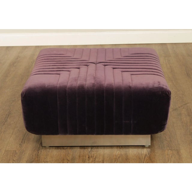 Edward Axel Roffman 1970's Modern Upholstered Ottoman For Sale In Philadelphia - Image 6 of 13