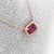 Timeless Ruby Necklace w Earth Mined Diamonds in Solid 14K Rose Gold EM 7x5mm For Sale In Columbus - Image 6 of 10