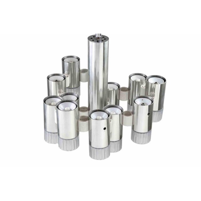 Modern Modernist Chandelier attributed to Gaetano Sciolari, 1970s For Sale - Image 3 of 7