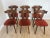 Vintage Tyrolean Dining Chairs with Red Fabric Seat, 1970s, Set of 6 For Sale - Image 15 of 18