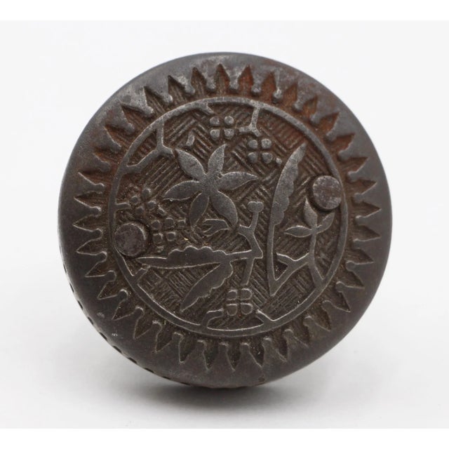 This Vernacular style asymmetrical passage knob was made by Sargent in the 1885 catalog. It is part of the B-10601 group....