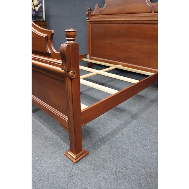 Dutch Designs Cherry Wood King Bed, Traditional Federal Style Bed Frame For Sale - Image 10 of 18