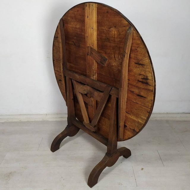 Rustic Folding Winegrower Table For Sale - Image 3 of 18