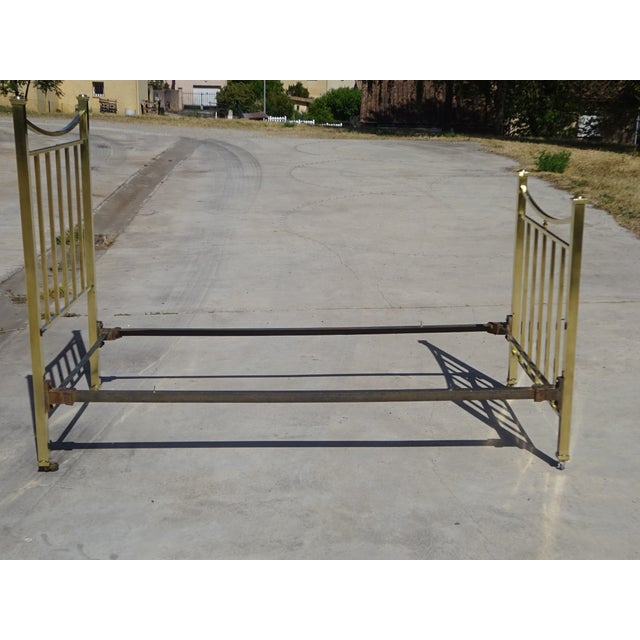Antique Bed in Gilt Brass, 1890s For Sale - Image 13 of 18