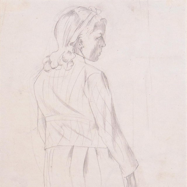 'Standing Girl' by Grégoire Michonze, 1945, École Des Beaux-Arts, Paris, Musée d'Art Moderne De Troyes For Sale In Monterey, CA - Image 6 of 8