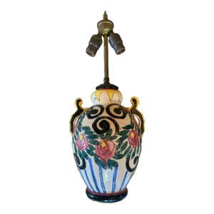 1920 Glazed Pottery Table Lamp