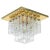 Gold Large Brass Crystal Glass Chandelier from Limburg, Germany, 1960s For Sale - Image 8 of 8
