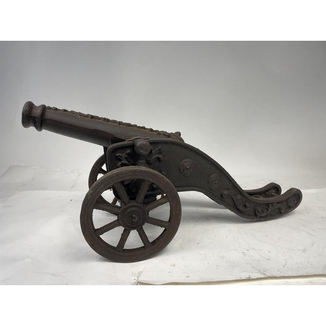 Vintage Decorative Cannon in Iron, 1940s For Sale - Image 12 of 12