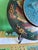 Cerulean Meiji Japanese Cloisonne Charger Urashima Taro Riding the Sea Bream Mythological For Sale - Image 8 of 11