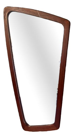 Shaped Mirror with Teak Frame, 1960s