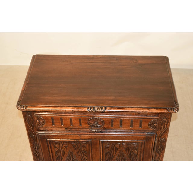 19th C French Carved Oak Buffet For Sale - Image 10 of 11