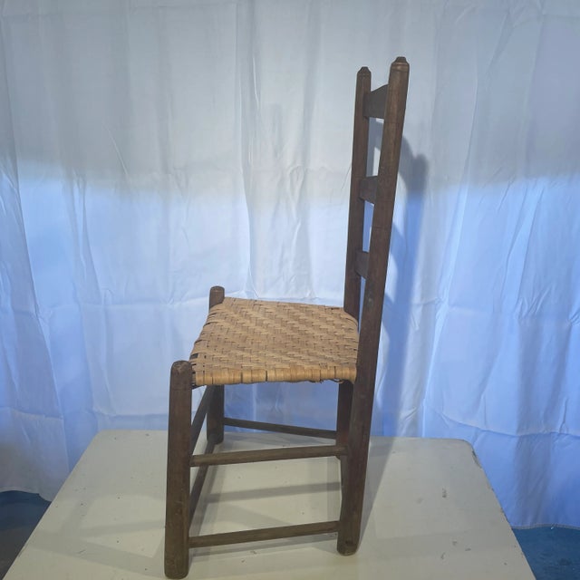 American Early American Ladder Back Chair For Sale - Image 3 of 12